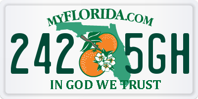 FL license plate 2425GH