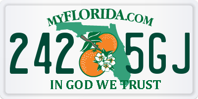 FL license plate 2425GJ