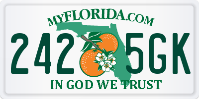 FL license plate 2425GK