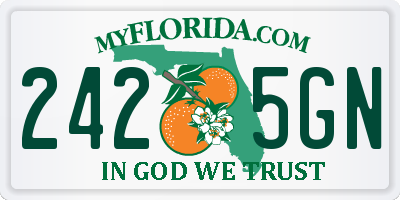FL license plate 2425GN