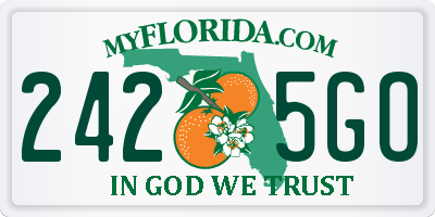 FL license plate 2425GO