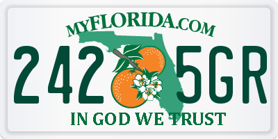 FL license plate 2425GR