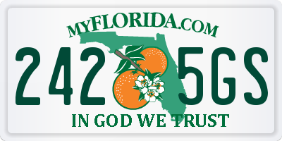 FL license plate 2425GS