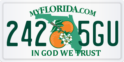 FL license plate 2425GU