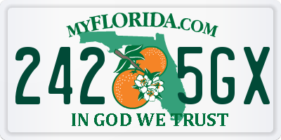 FL license plate 2425GX