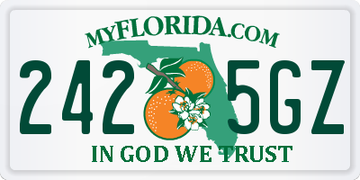 FL license plate 2425GZ