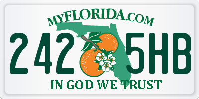 FL license plate 2425HB