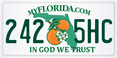 FL license plate 2425HC