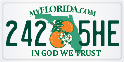 FL license plate 2425HE