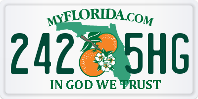 FL license plate 2425HG