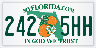 FL license plate 2425HH