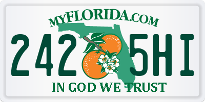FL license plate 2425HI