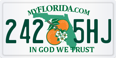 FL license plate 2425HJ