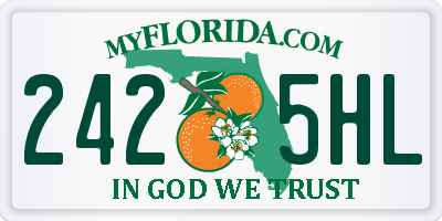 FL license plate 2425HL