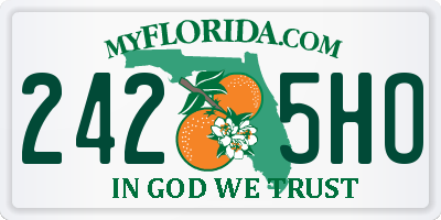 FL license plate 2425HO