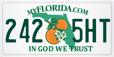 FL license plate 2425HT
