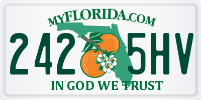 FL license plate 2425HV
