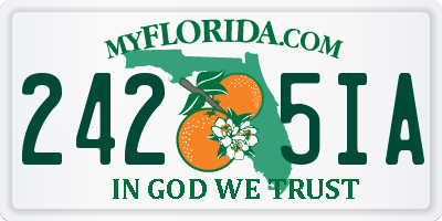 FL license plate 2425IA