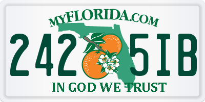 FL license plate 2425IB