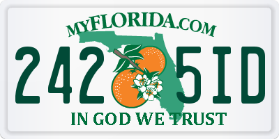FL license plate 2425ID
