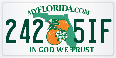 FL license plate 2425IF