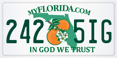 FL license plate 2425IG