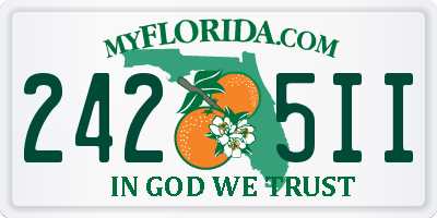 FL license plate 2425II
