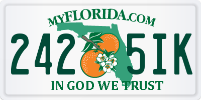 FL license plate 2425IK