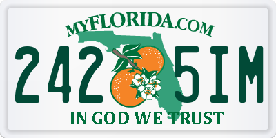 FL license plate 2425IM