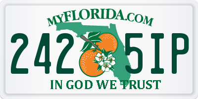 FL license plate 2425IP