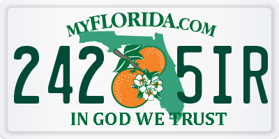 FL license plate 2425IR
