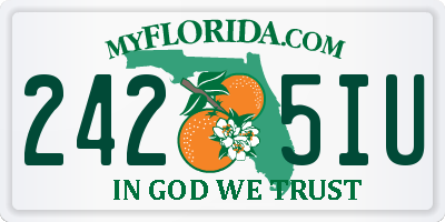 FL license plate 2425IU