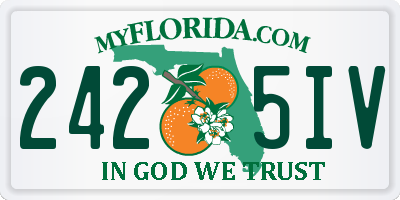 FL license plate 2425IV