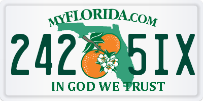 FL license plate 2425IX