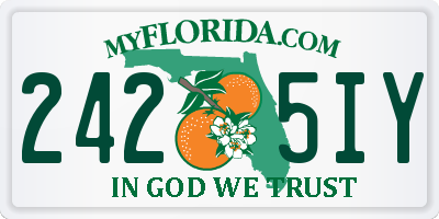 FL license plate 2425IY