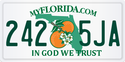 FL license plate 2425JA