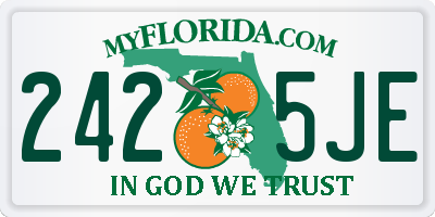 FL license plate 2425JE
