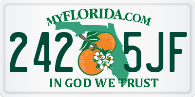 FL license plate 2425JF