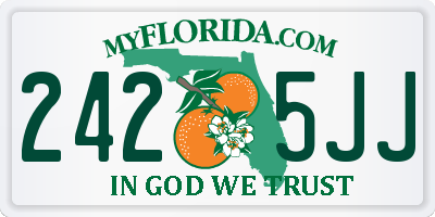 FL license plate 2425JJ