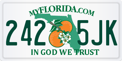 FL license plate 2425JK