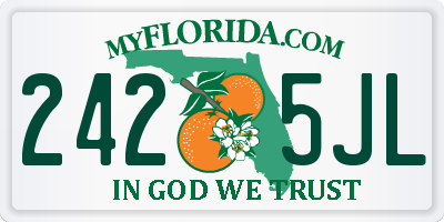 FL license plate 2425JL