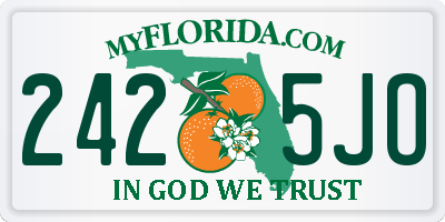 FL license plate 2425JO