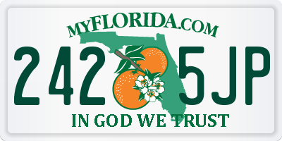 FL license plate 2425JP