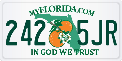 FL license plate 2425JR