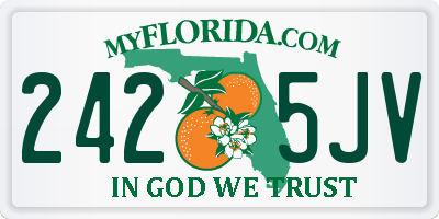 FL license plate 2425JV