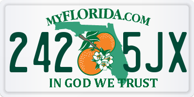 FL license plate 2425JX