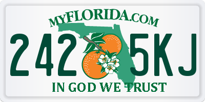 FL license plate 2425KJ