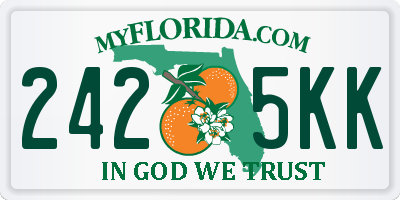 FL license plate 2425KK