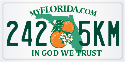 FL license plate 2425KM