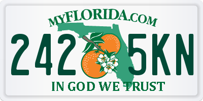 FL license plate 2425KN